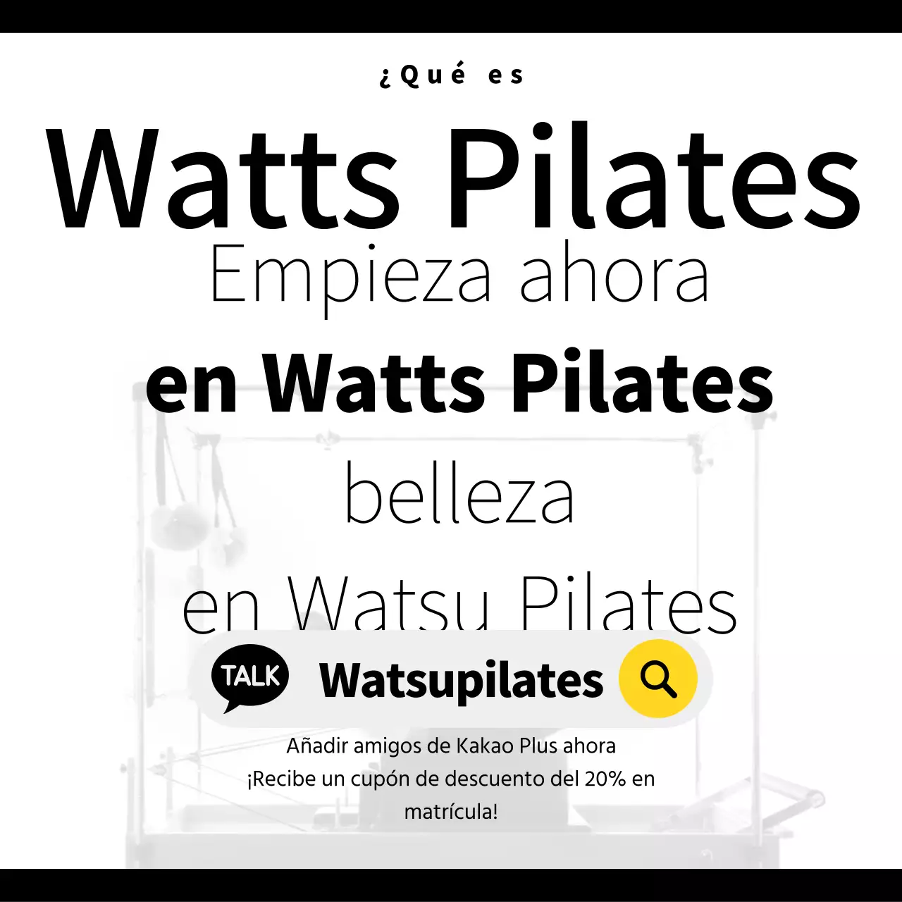 Promoción del Pilates moderno en negro