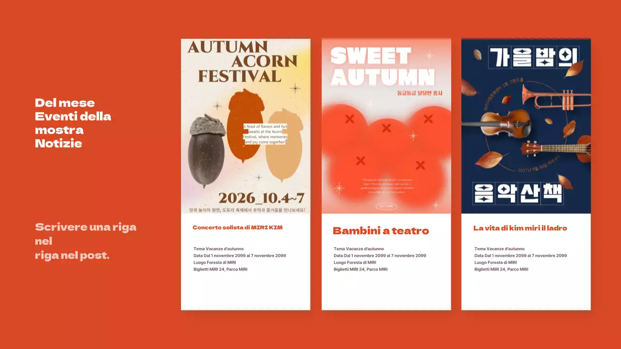 Promuovere una semplice newsletter turistica locale con accenti arancioni