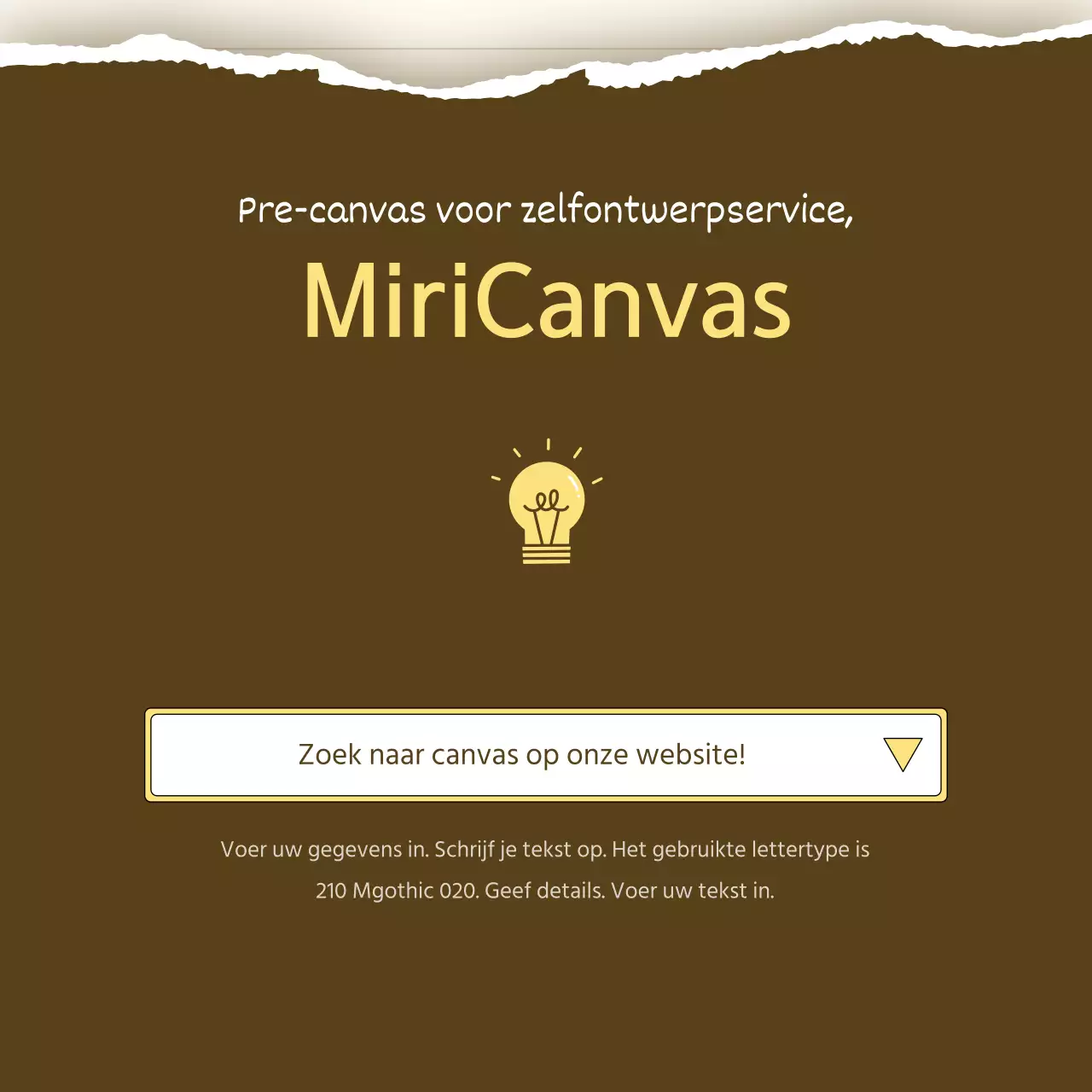 Een eenvoudig verhalend productpraatje in geel en beige