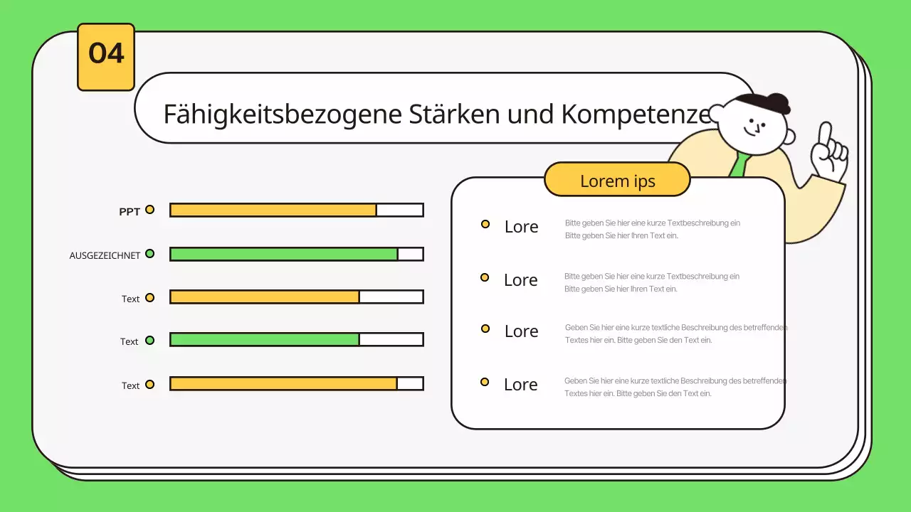 Ein kitschiges Anschreiben für neue Mitarbeiter in Chartreuse und Gelb
