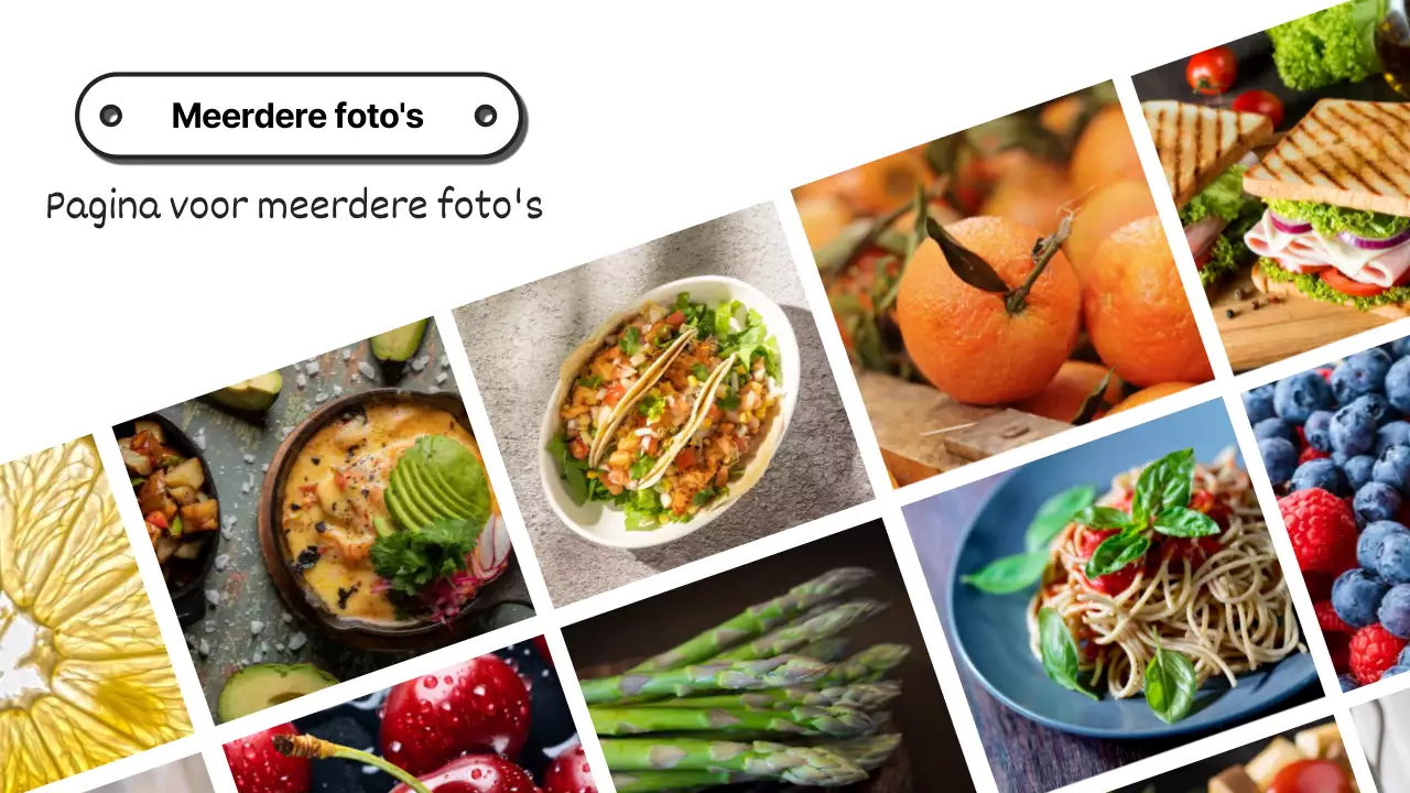 Trendy fotocollage voorstel in wit en geel