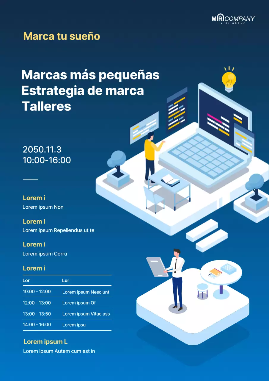 Promoción del Taller Blue's Simple