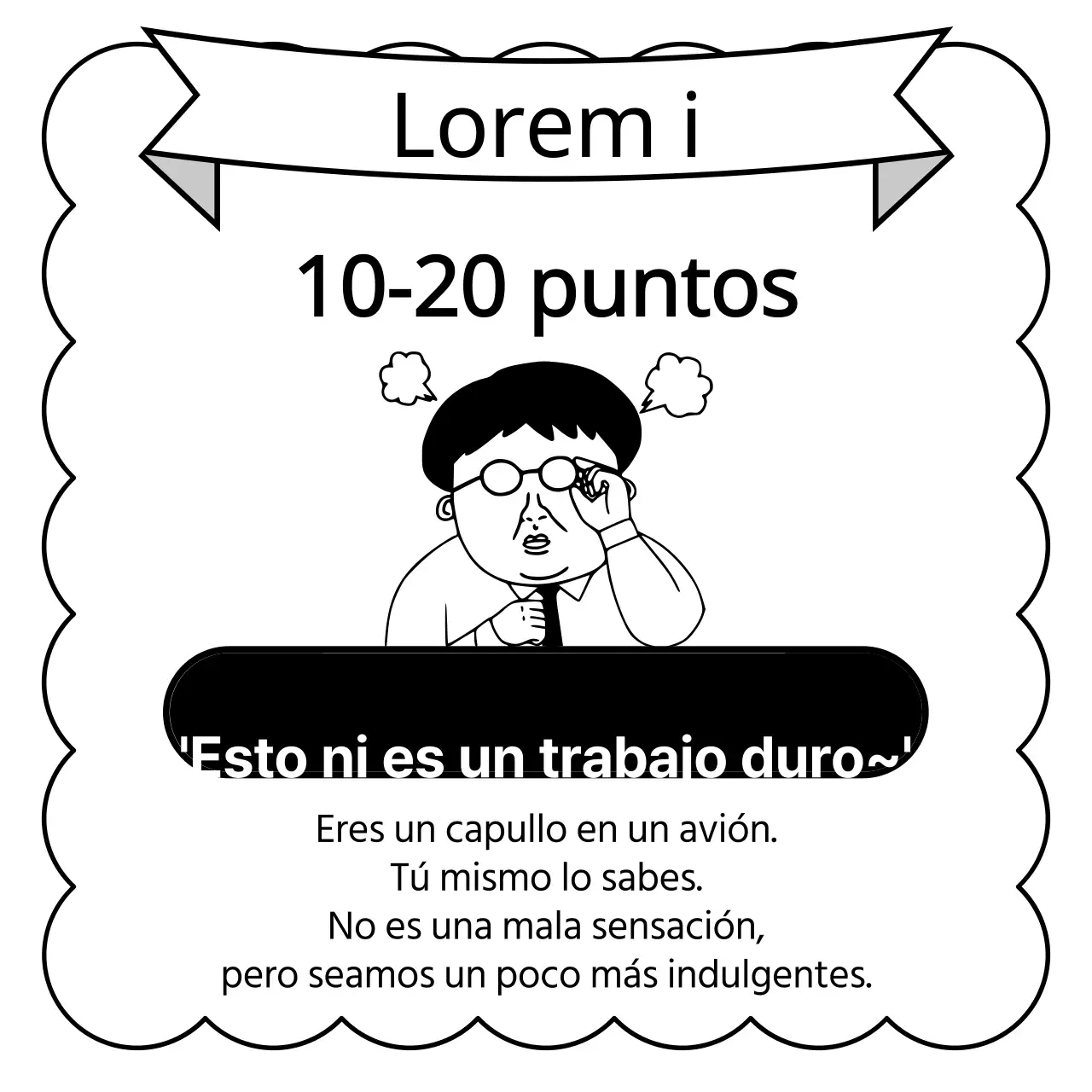 Anuncios de prueba en blanco y negro, enfermizos