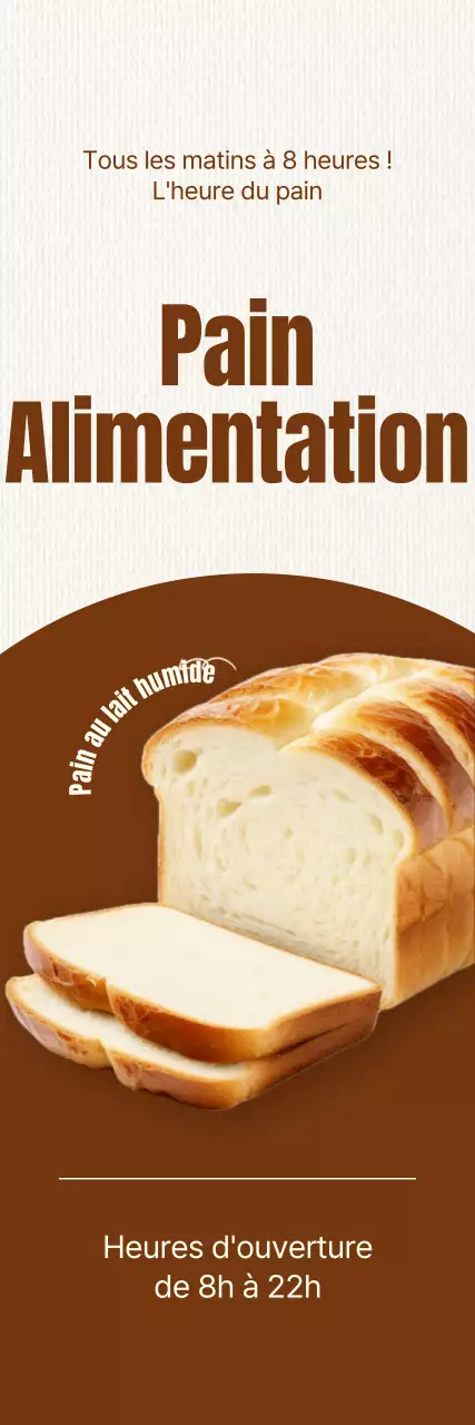 Promouvoir une carte de boulangerie propre et automnale dans des tons bruns