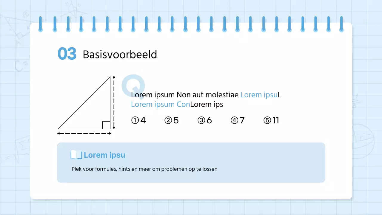 Kitscherig wiskundeschoolmateriaal in lichtblauw en geel