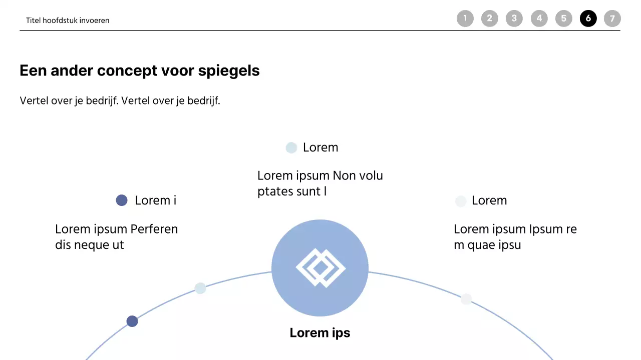 Modern vergaderbedrijf bedrijfsprofiel in blauw
