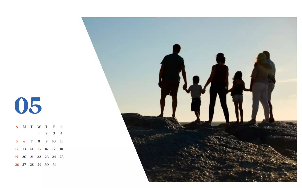 Ziekenhuiskalender met seizoensgebonden landschapsfoto's