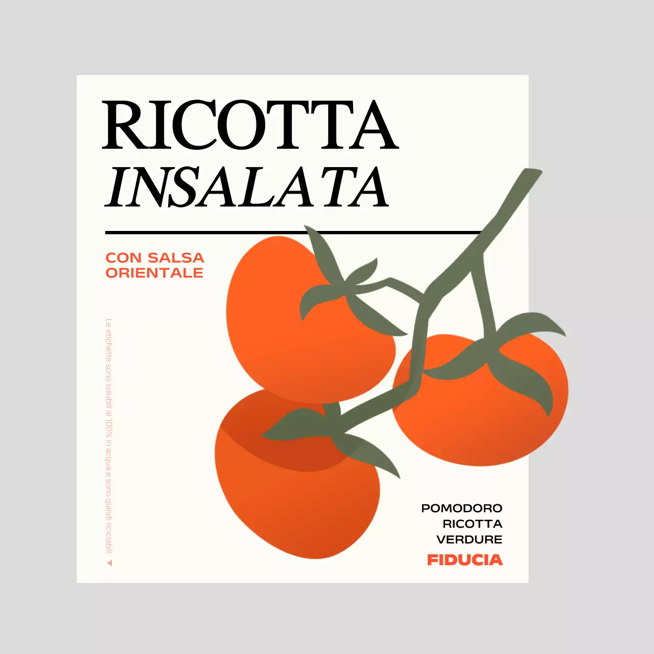 Etichette per insalata con illustrazioni di verdure verdi e rosse