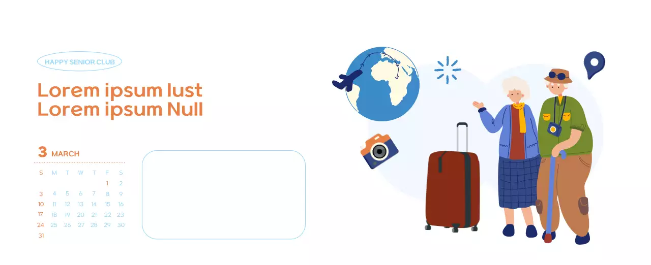 Business calendar with beautiful illustrations