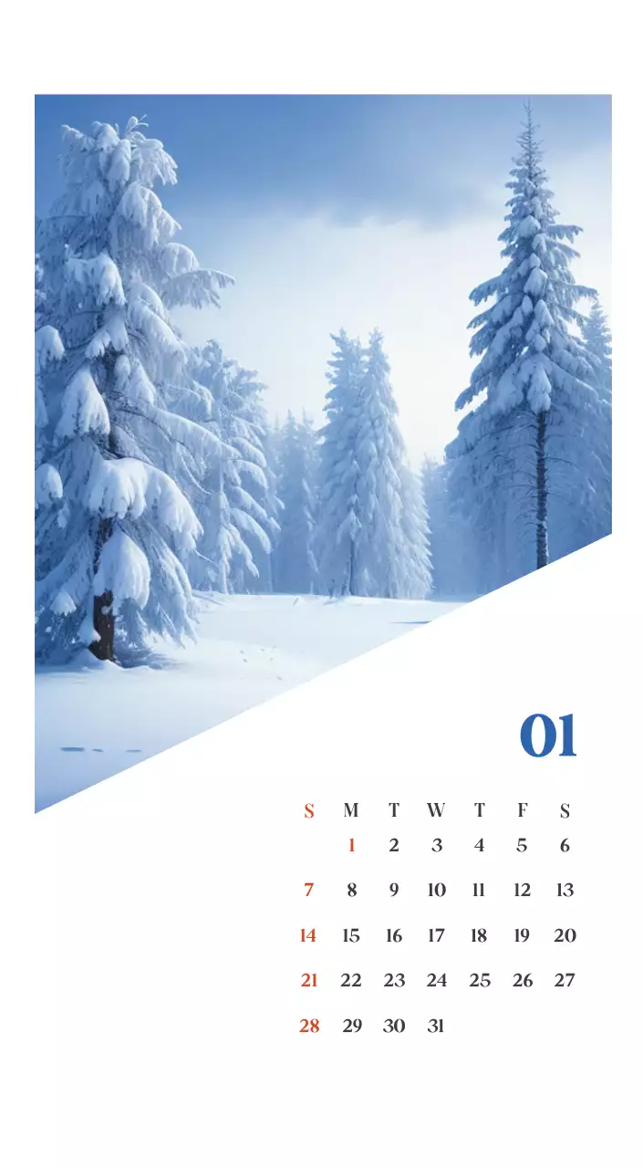 Ziekenhuiskalender met seizoensgebonden landschapsfoto's