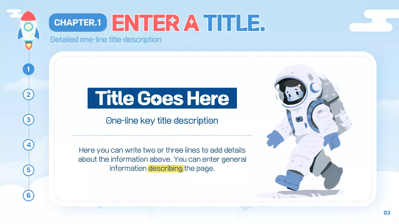 블루 모던 로켓 프리젠테이션