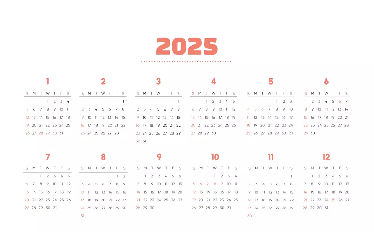 Arbeitskalender mit schönen Illustrationen