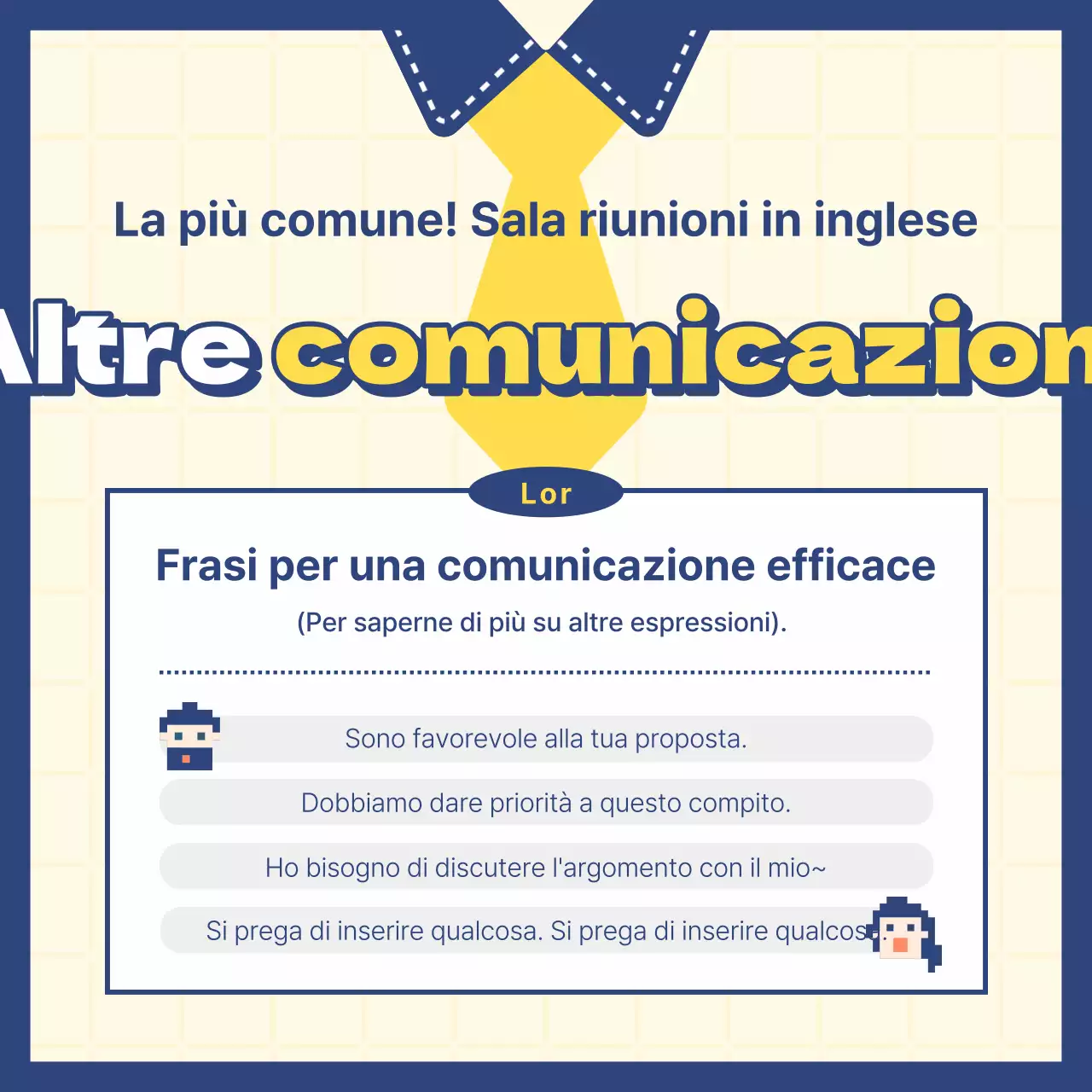  Un piano di inglese commerciale kitsch con sfondo giallo