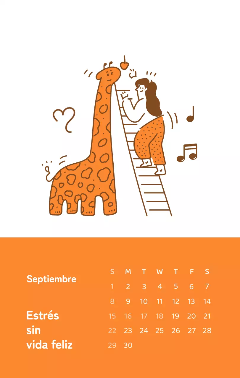 Un calendario con ilustraciones llenas de color y emoción