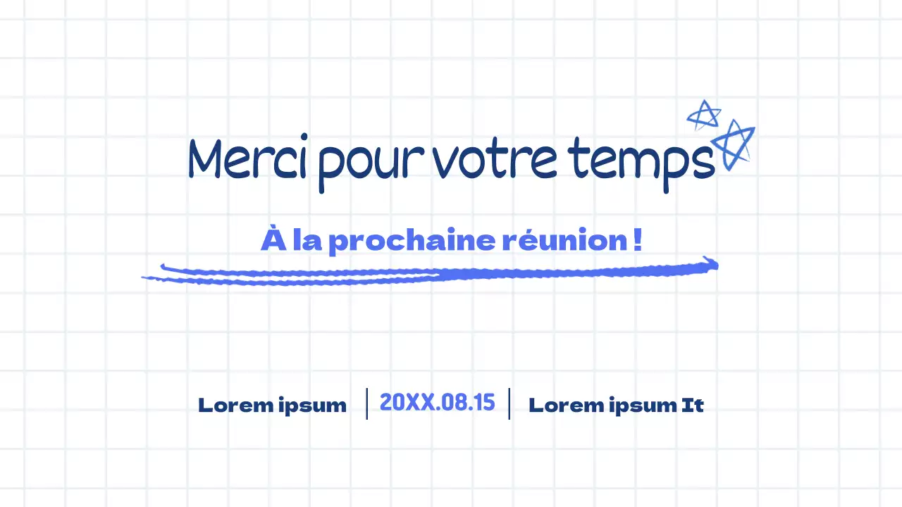 Compte rendu de réunion marketing tendance en blanc et bleu clair