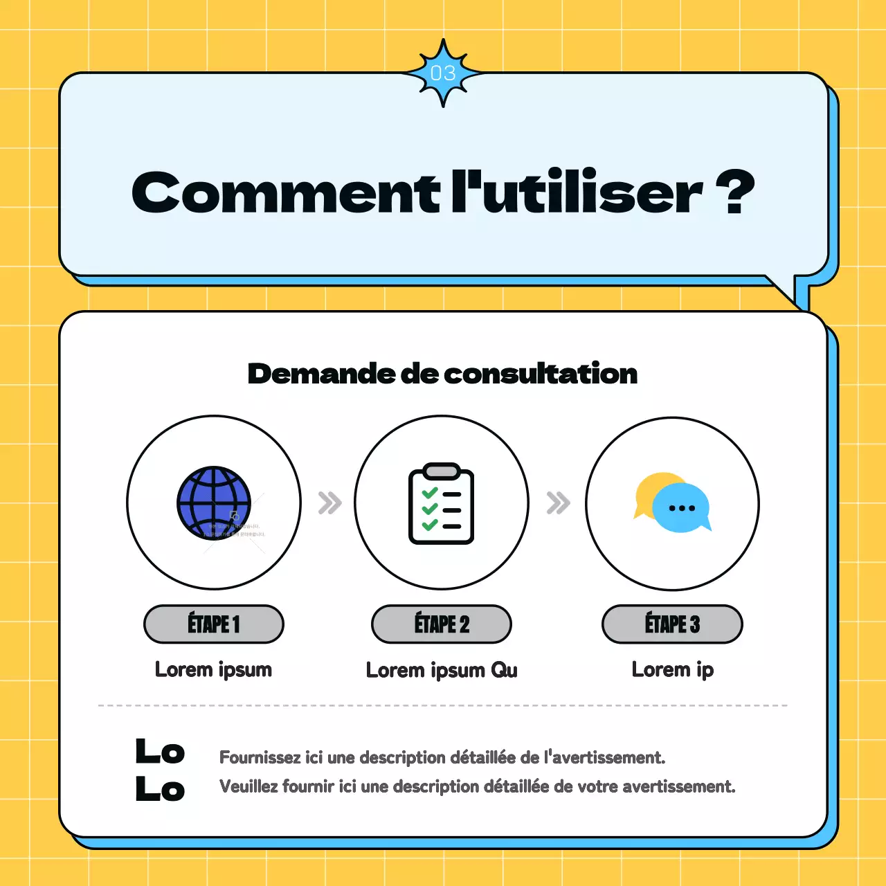 Promouvoir un centre de jeunesse simple, jaune et bleu clair