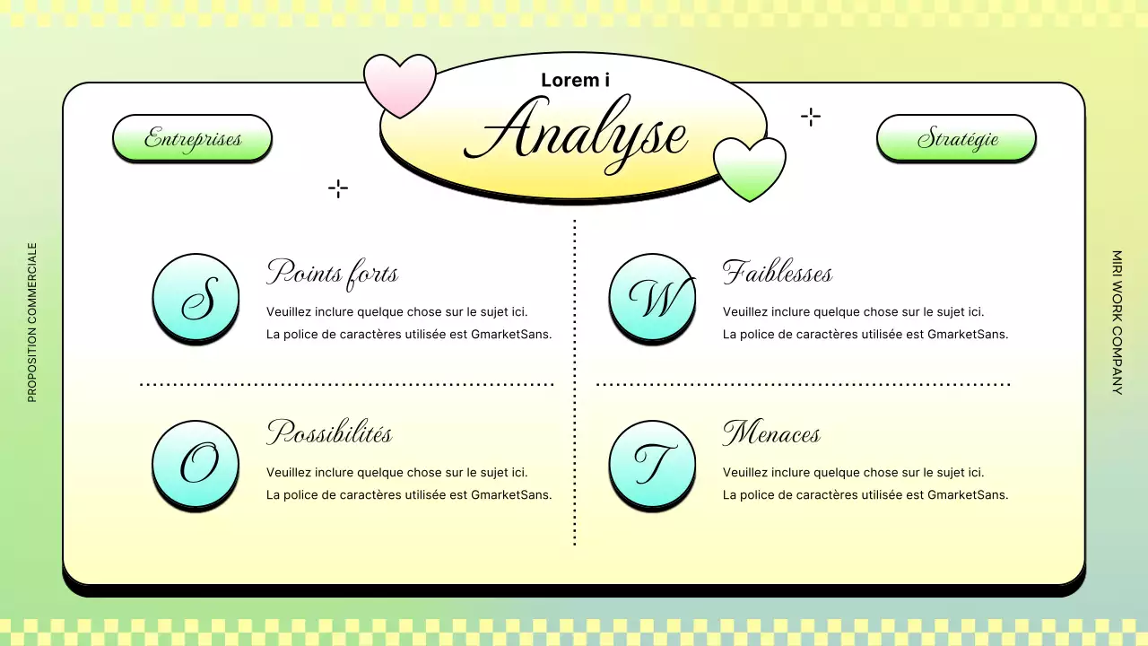 Rapports d'activité tendance en rose et jaune