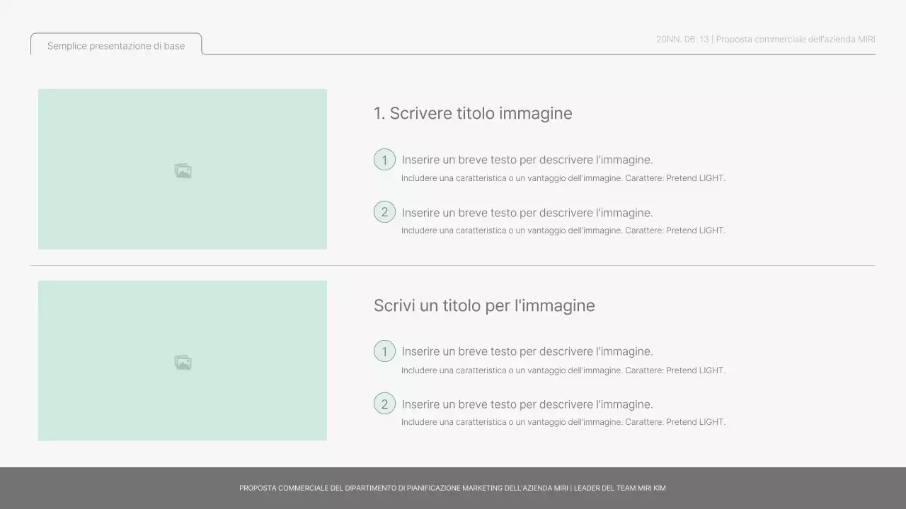 Semplice rapporto di base in azzurro e verde chiaro