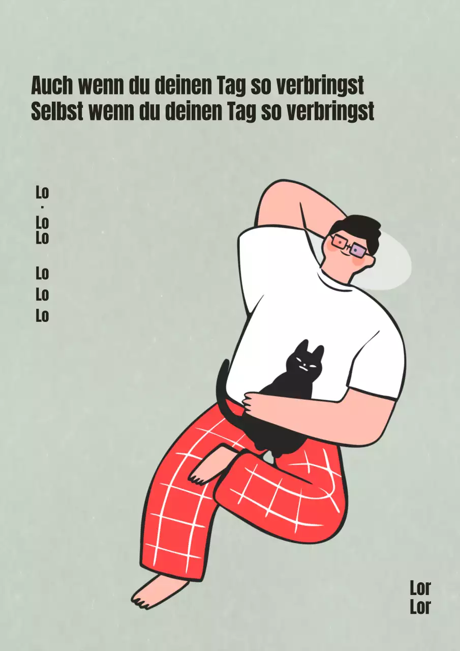 Einfacher, emotional illustrierter Aufsatzbucheinband in khaki und rot