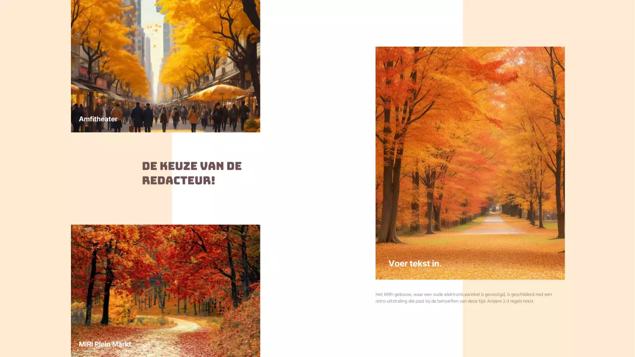 Promoot een eenvoudige nieuwsbrief over lokaal toerisme met oranje accenten