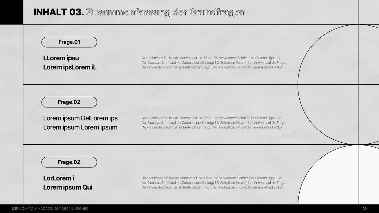 Ein modernes internes Interview-Magazin in schwarz-weiß