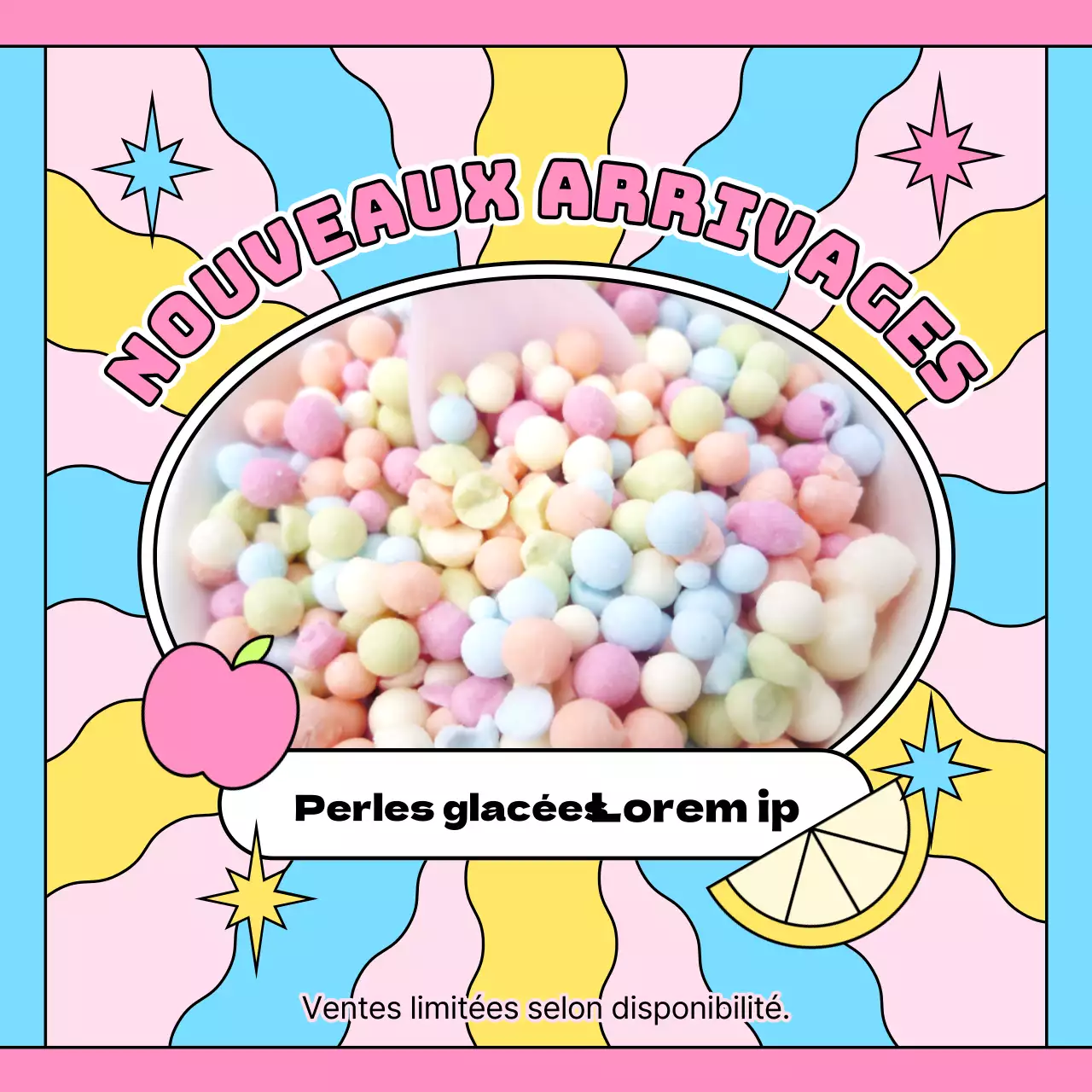 Promouvoir une nouvelle carte de crèmes glacées aux parfums kitsch rose et bleu clair