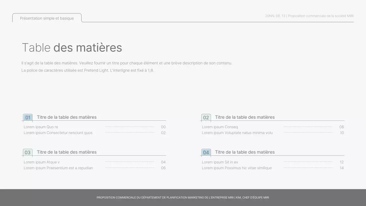 Rapport de base simple en bleu clair et vert clair