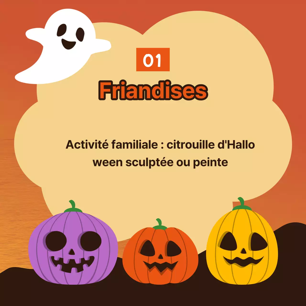 Promouvoir de jolies idées de décoration d'Halloween en orange