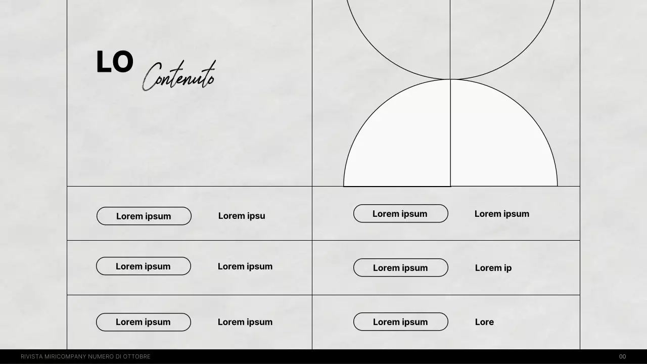 Una moderna rivista di interviste in casa in bianco e nero