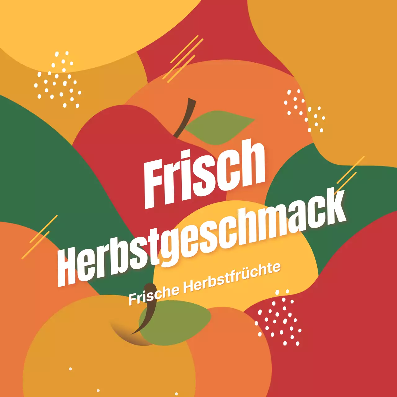 Fördern Sie saisonale Früchte mit einem Hauch von Orange und Grün