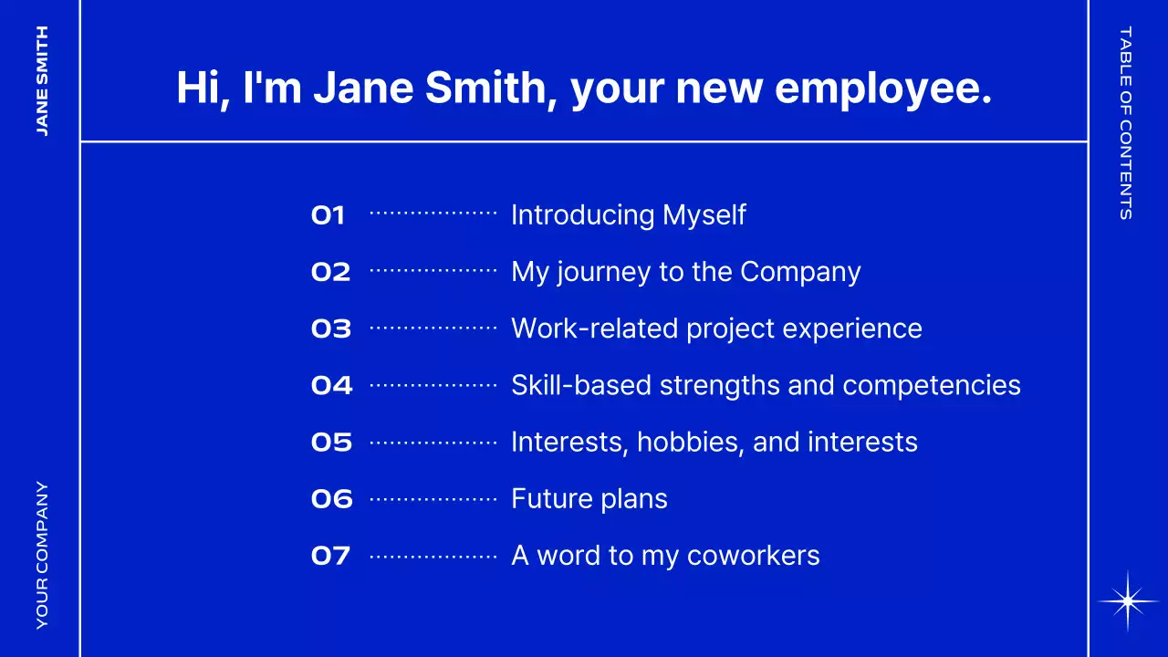 블루 모던 직원 소개 프레젠테이션