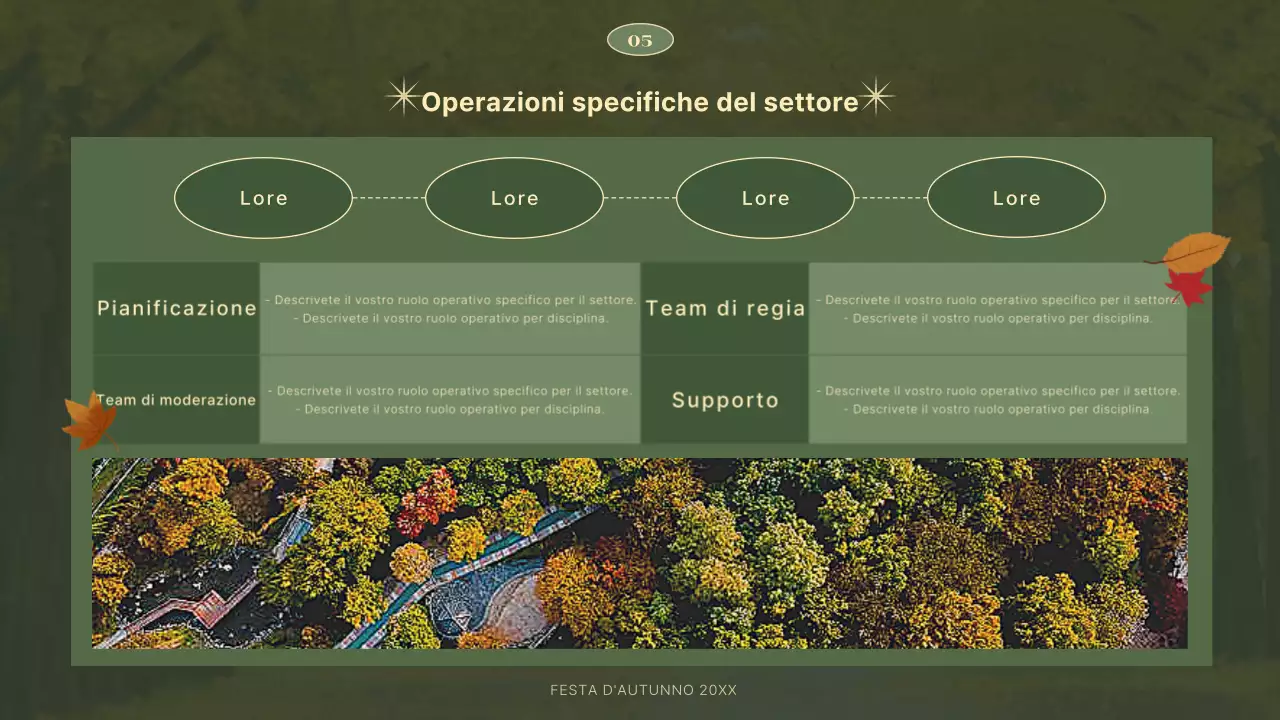 Un planner per le feste autunnali semplice e moderno in verde e beige