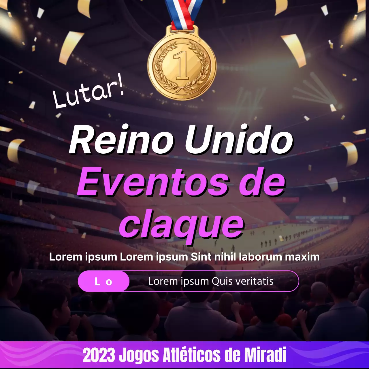 Promova o seu evento com um leque de luxo púrpura
