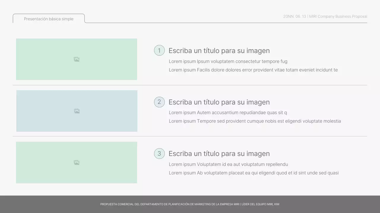 Informe básico sencillo en azul claro y verde claro