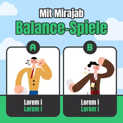 Ein einfaches Konzept für ein Balance-Spiel in Grün und Schwarz @greenblack