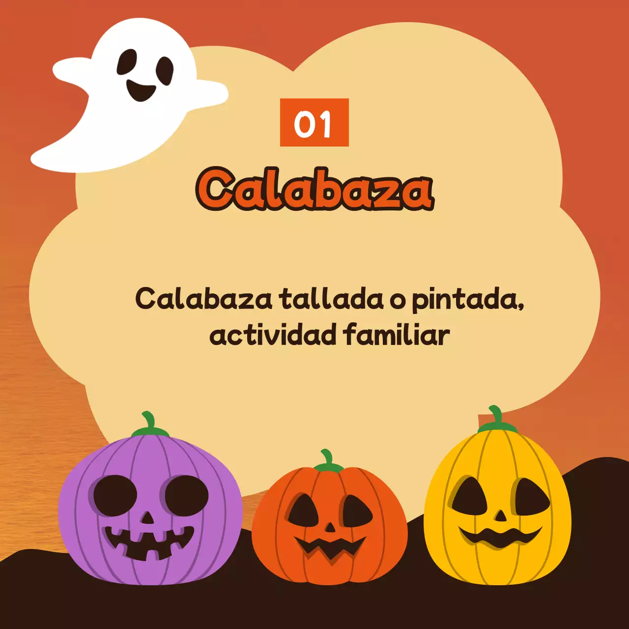 Promueve bonitas ideas de decoración de Halloween en naranja