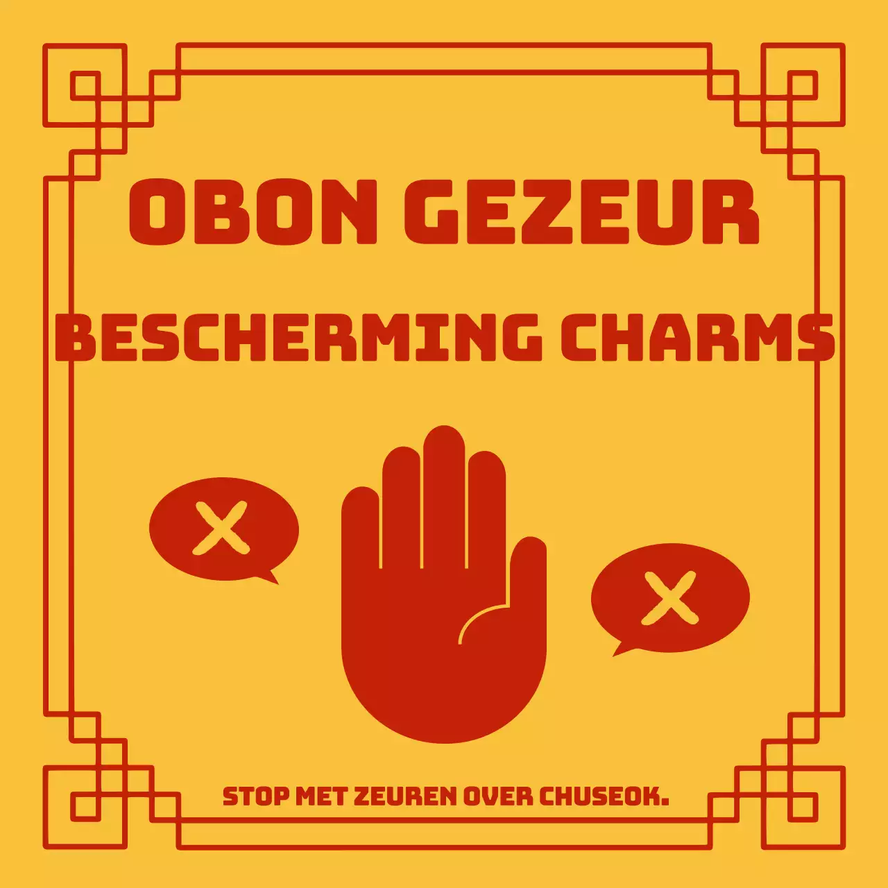 Trendy Obon nagami amulet in rood en geel @trendytrends