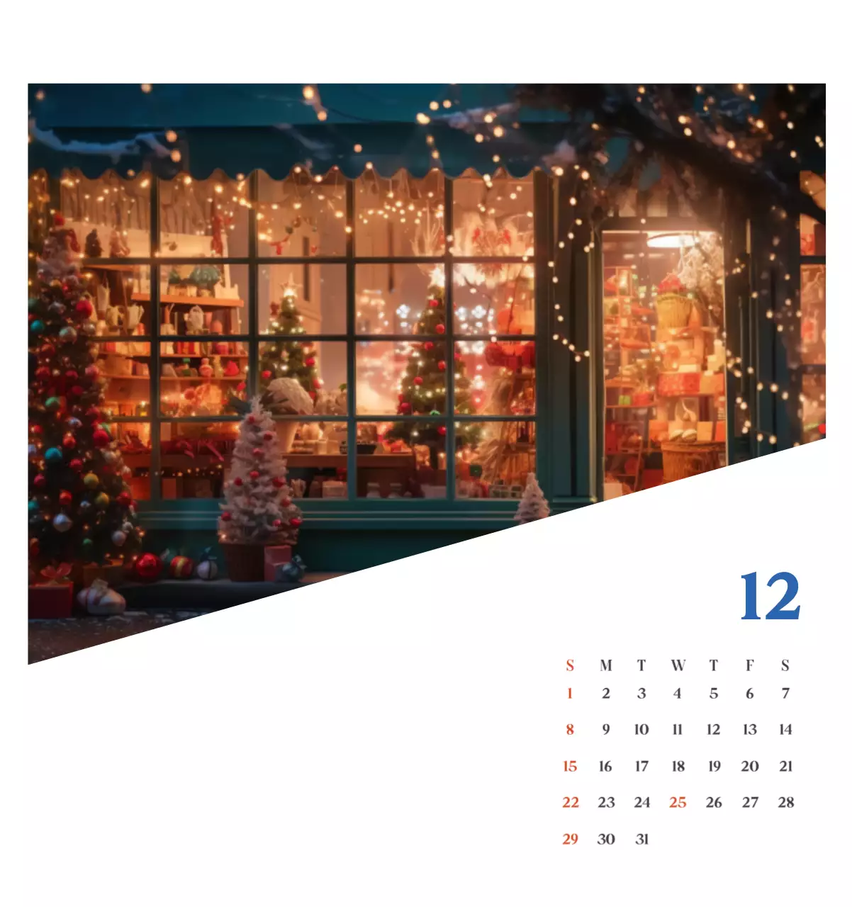 Calendario hospitalario con fotos de paisajes estacionales