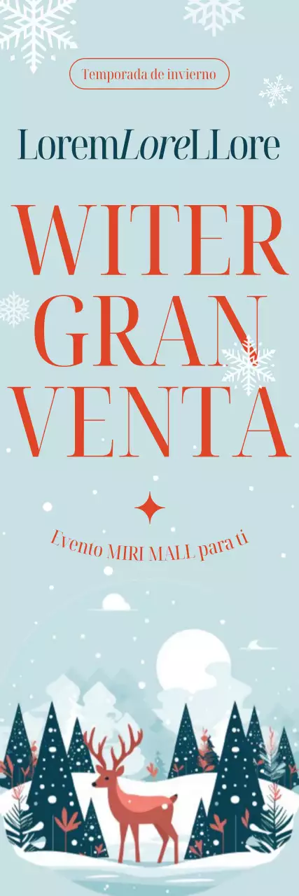 Una venta de invierno con emotivas ilustraciones y colores invernales