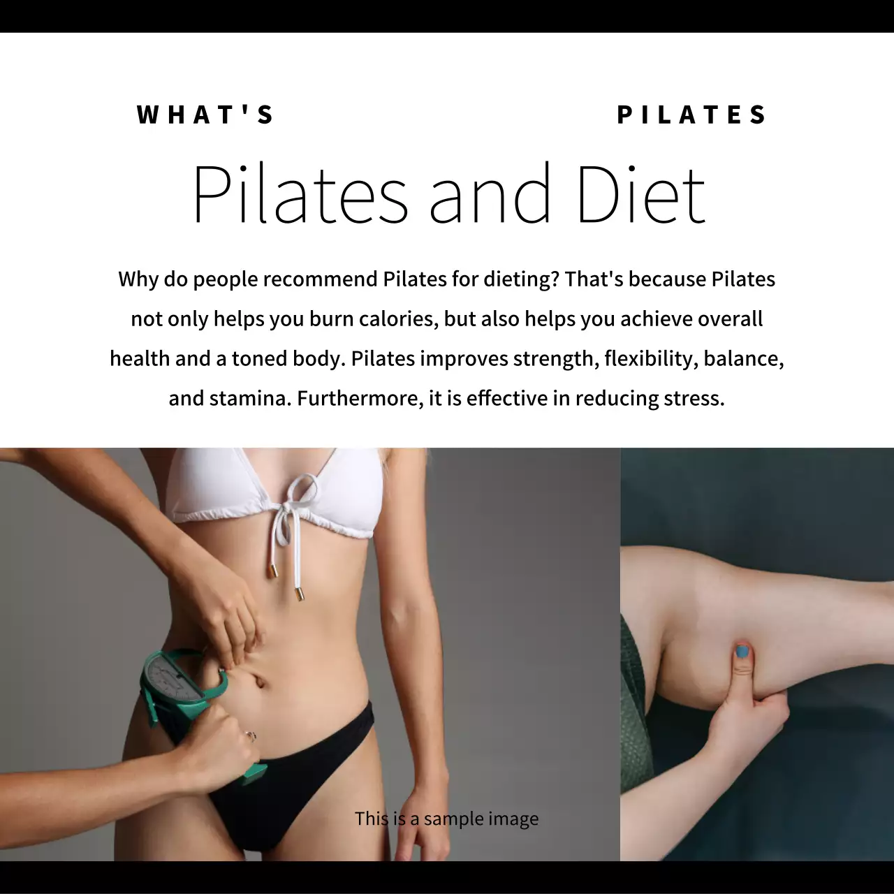 Black Minimal Pilates Guide Instagram Carousel