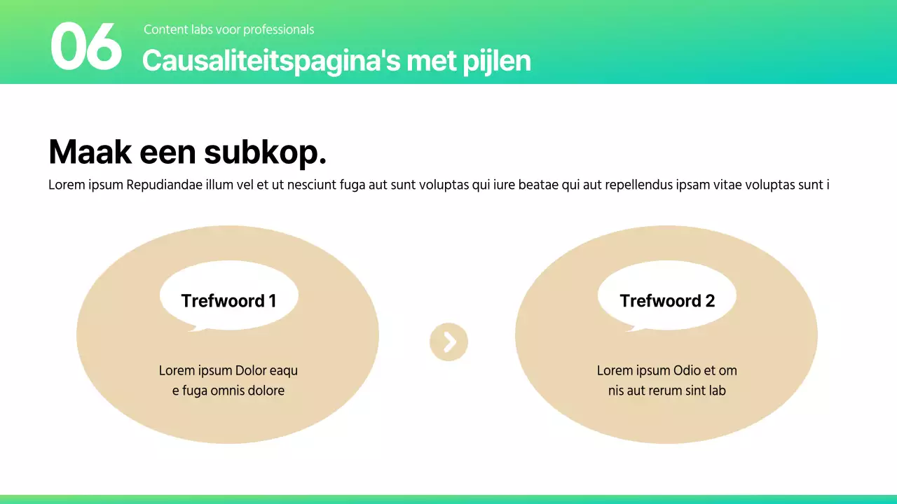 Een verscheidenheid aan lay-out rapporten in een trendy mint en beige kleurenschema