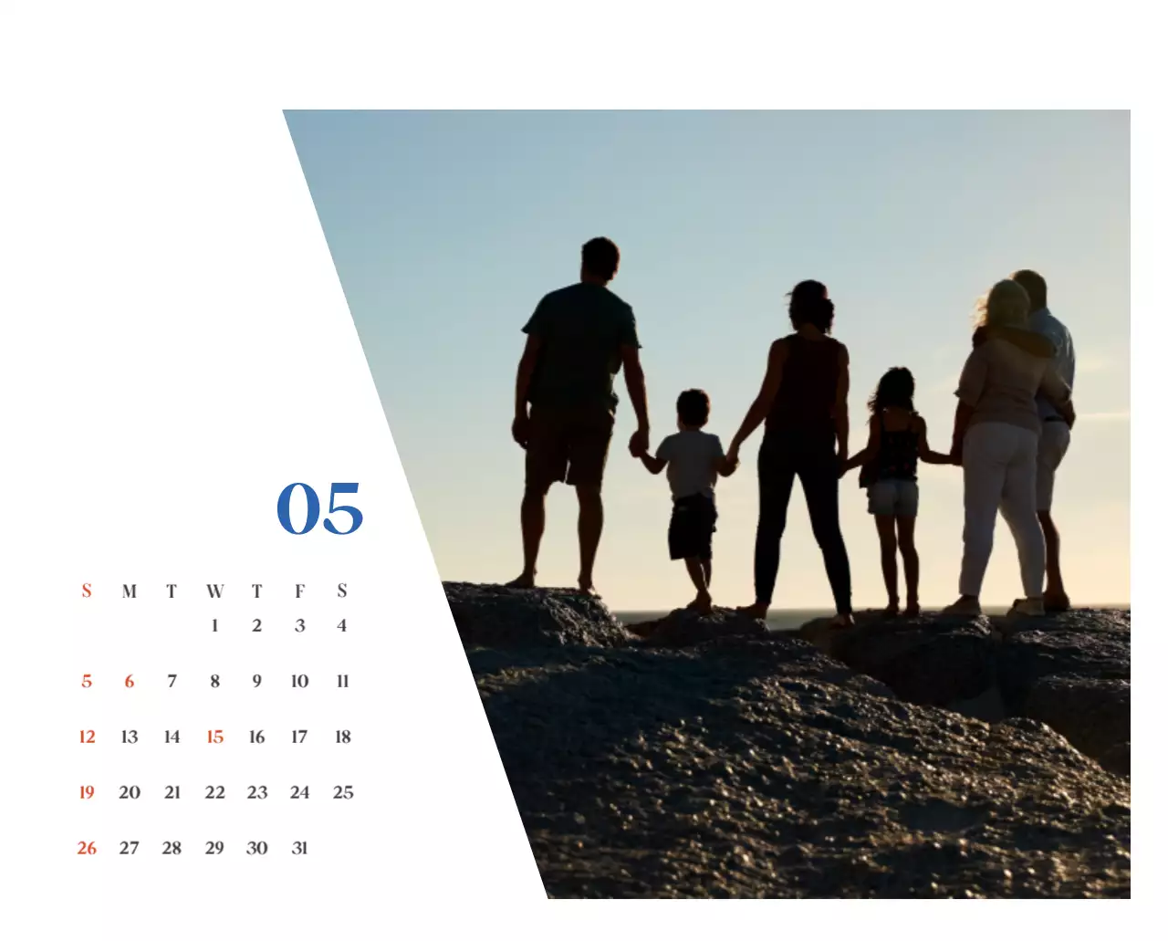 Calendrier hospitalier avec photos de paysages saisonniers