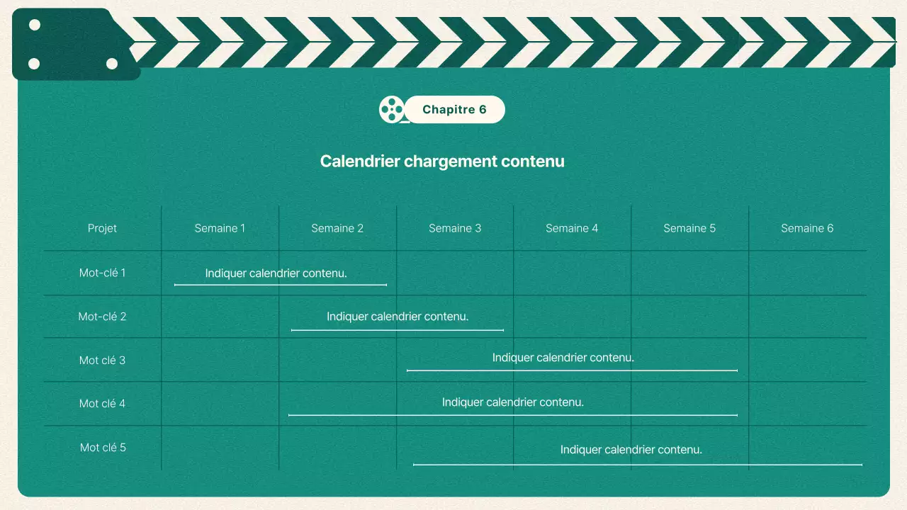 Briefing sur le contenu vidéo vintage en vert et beige