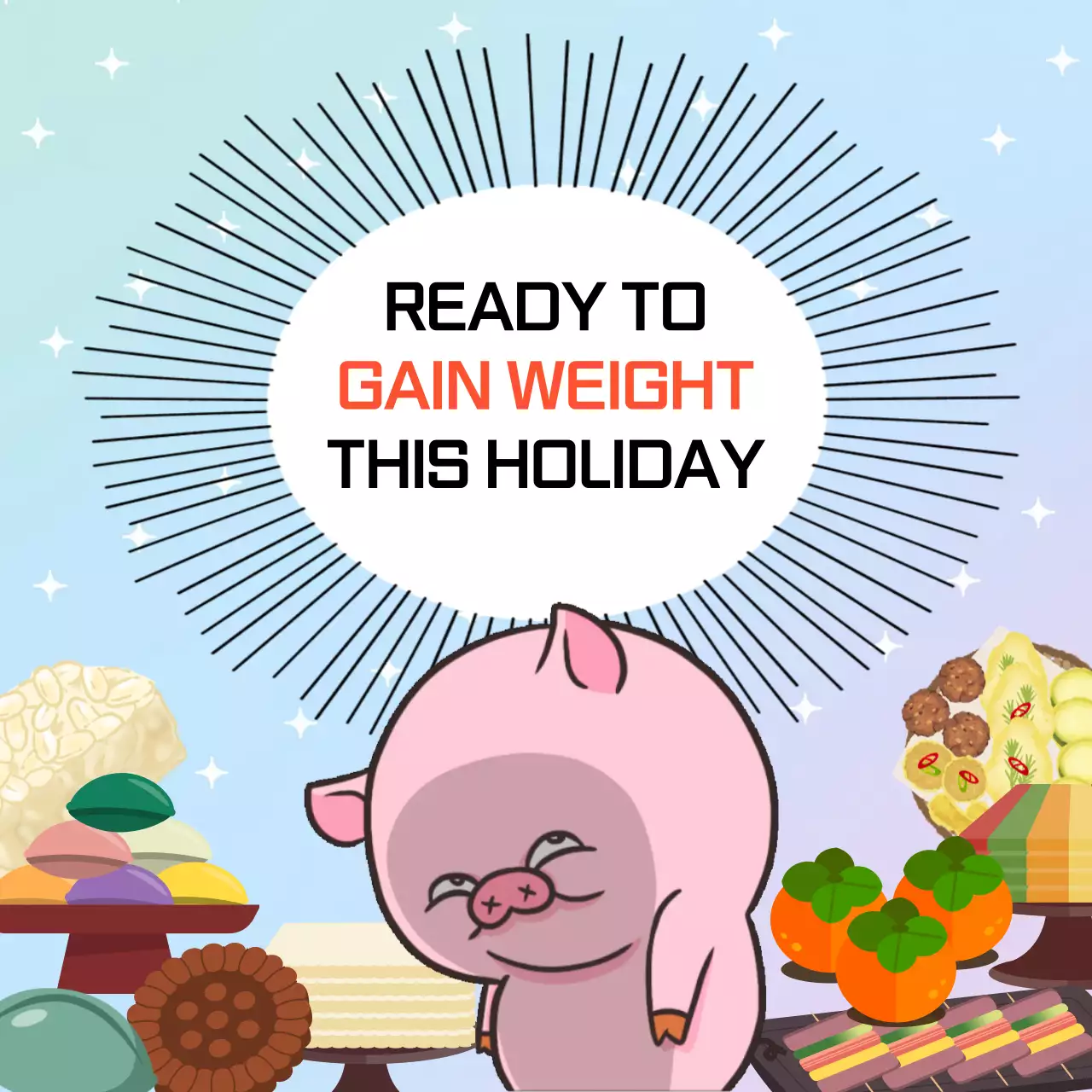 Pink Comic Holiday Meme Social Media Post