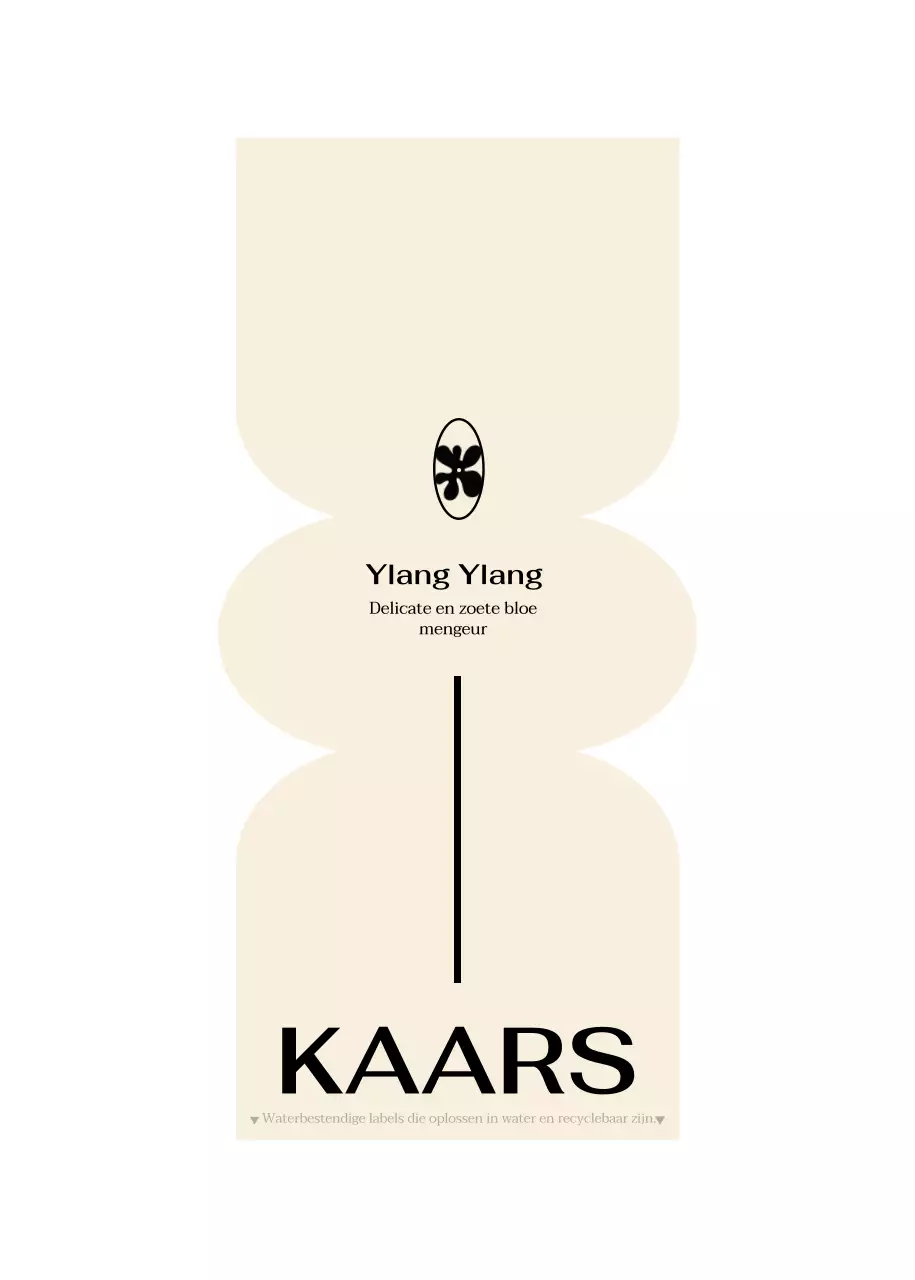 Kaarsontwerp met unieke vormen in geel en roze