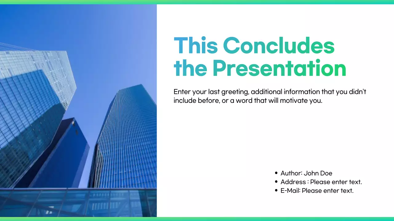 Green Minimal Report Layout Presentation