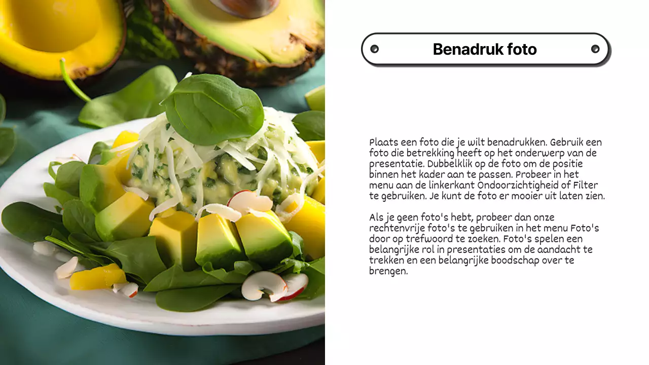 Trendy fotocollage voorstel in wit en geel