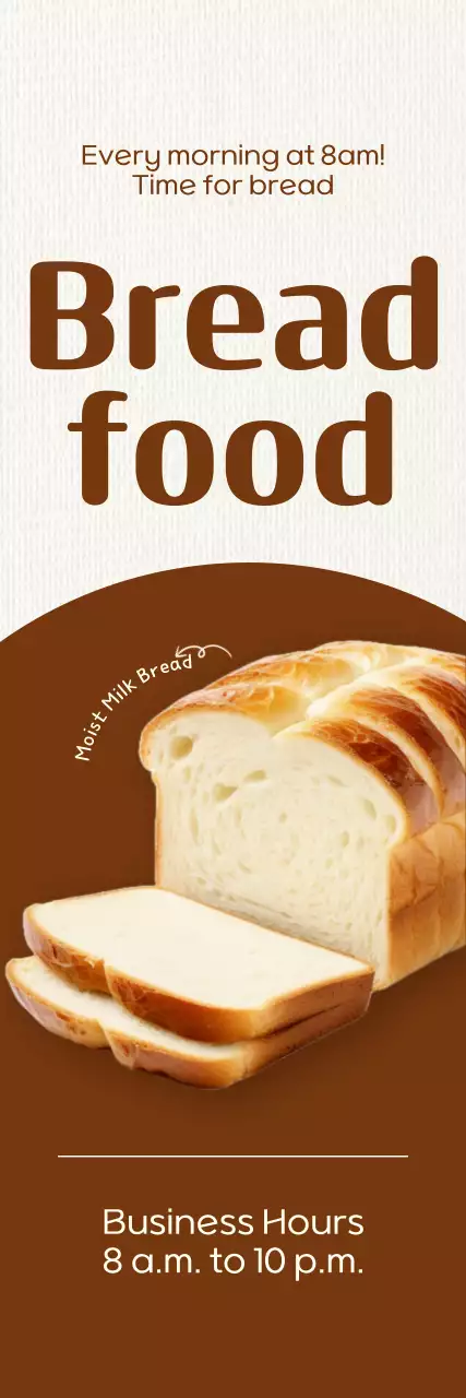 Promote a clean, fall-inspired bakery menu with brown tones