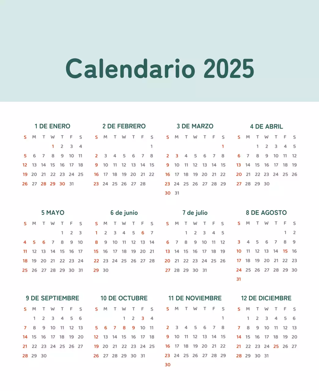 Un calendario con ilustraciones llenas de color y emoción