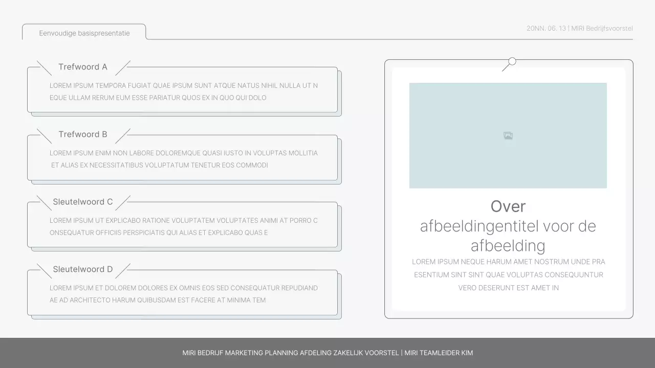 Eenvoudig basisrapport in lichtblauw en lichtgroen